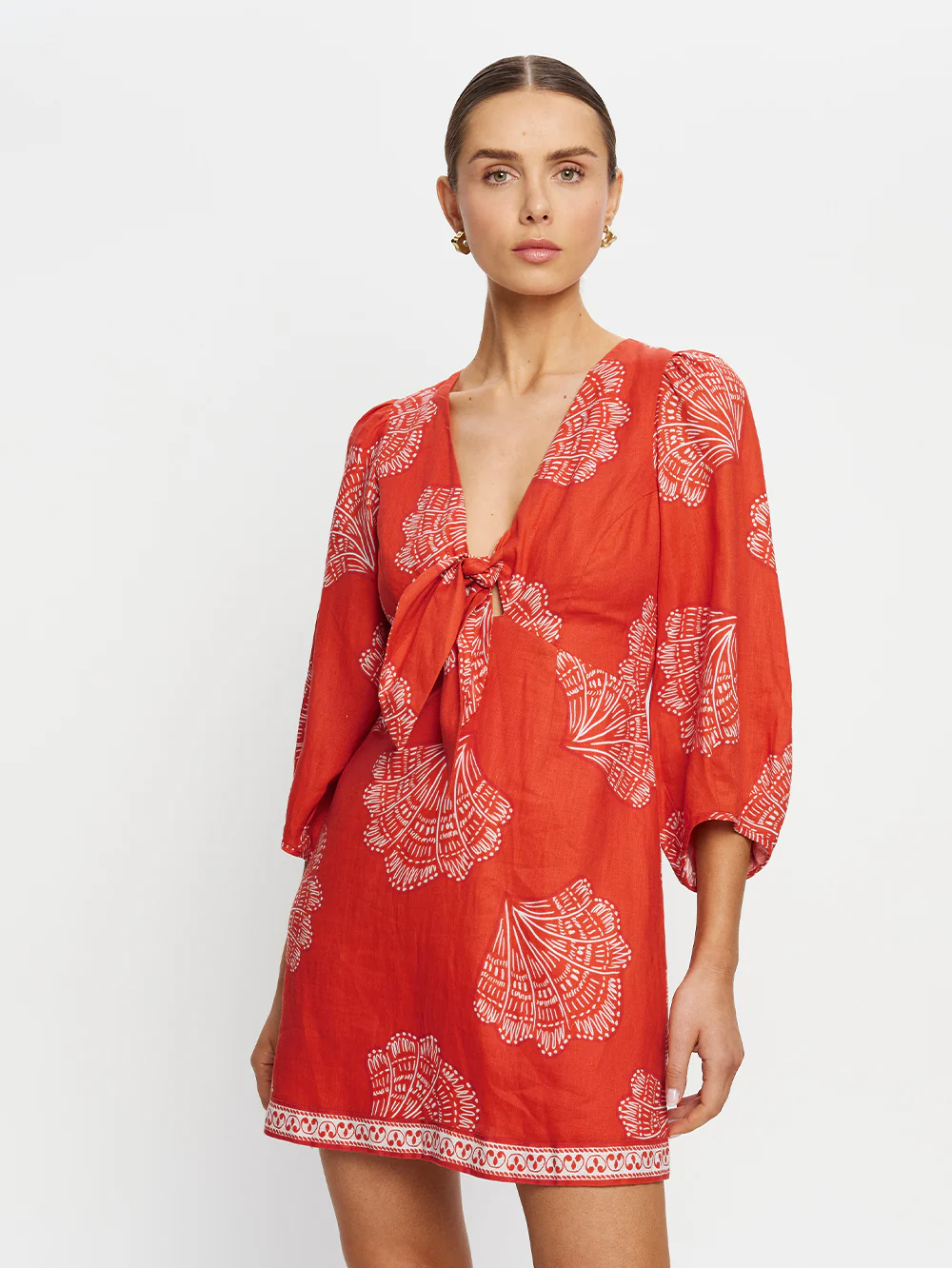 Indira Tie Front Mini Dress - Image 6