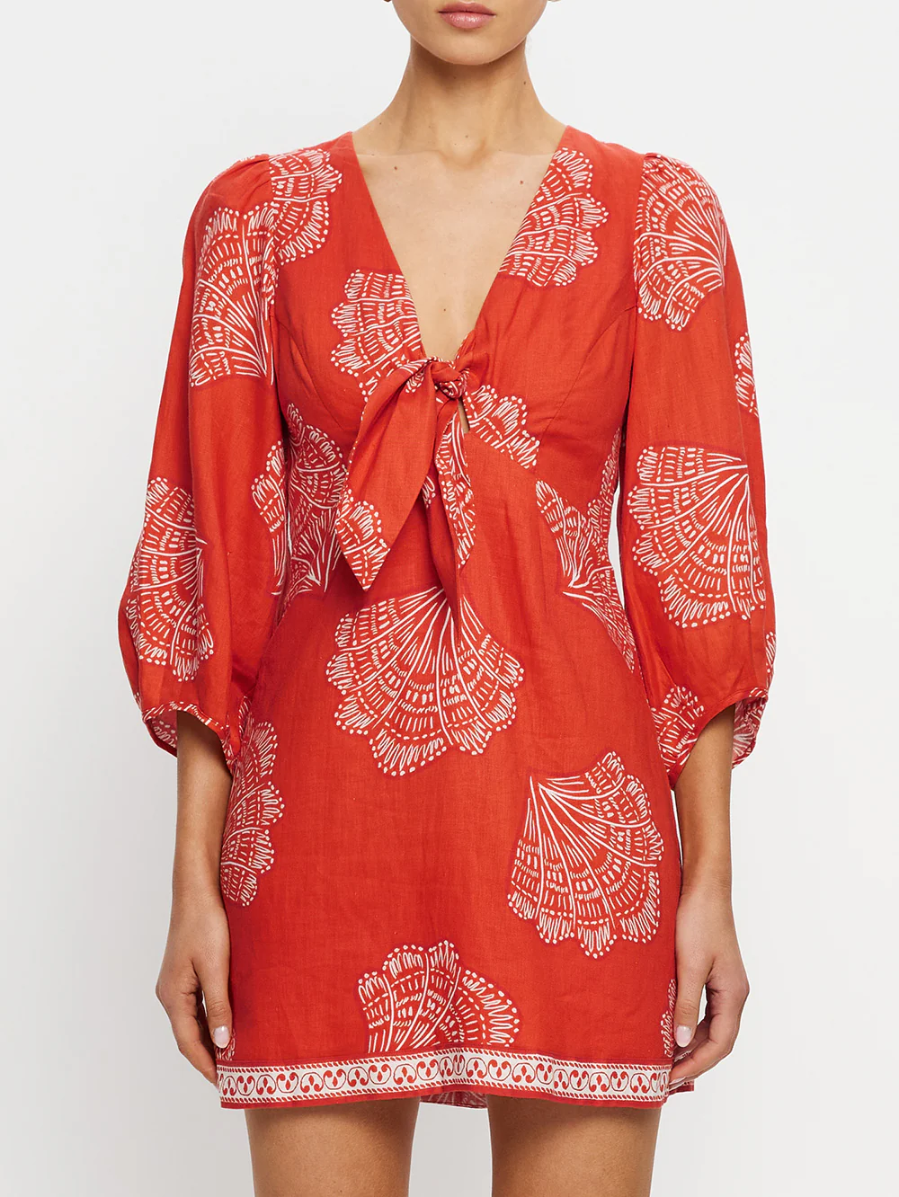 Indira Tie Front Mini Dress - Image 7