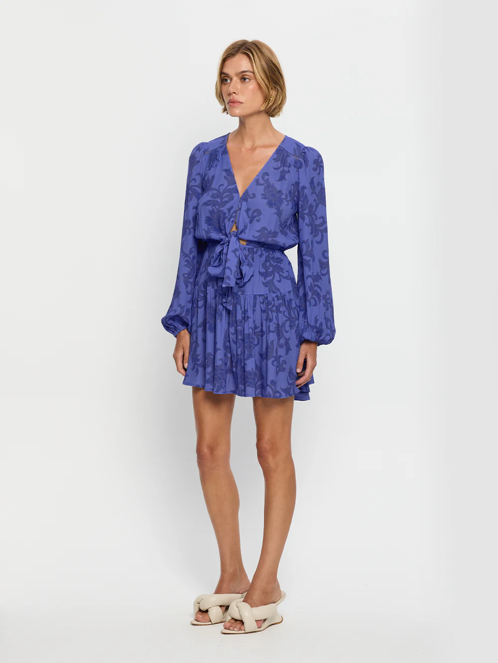 Jamie Tie Front Mini Dress - Image 2