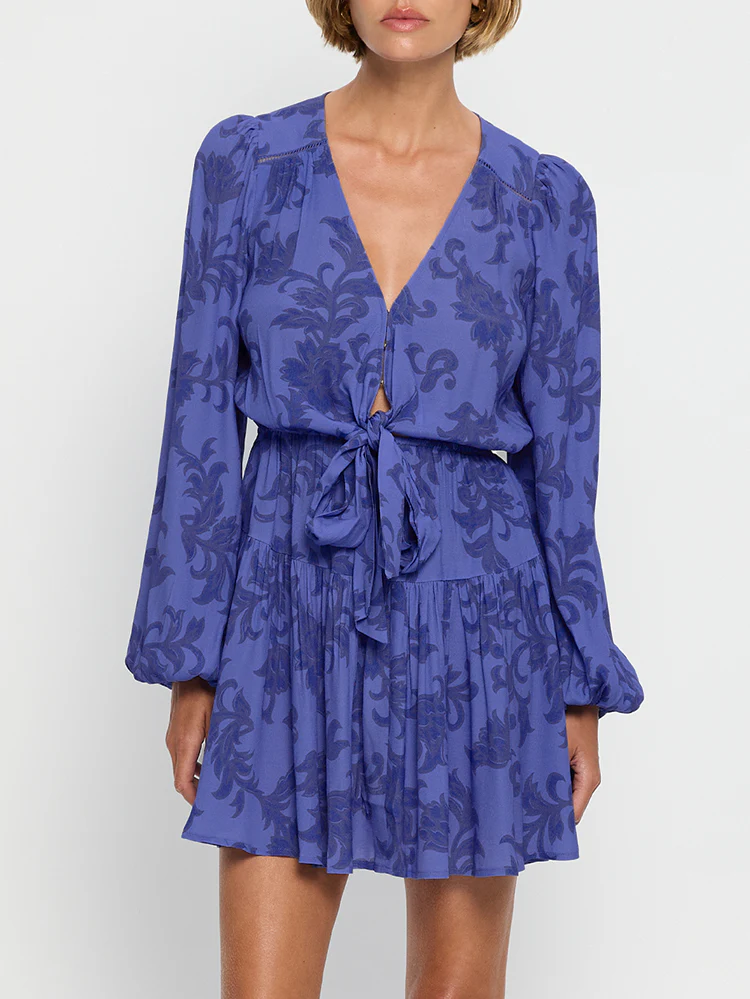 Jamie Tie Front Mini Dress - Image 4