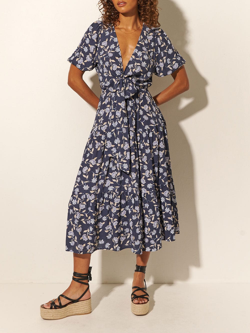 Jeanne Tie Front Midi Dress - Image 4
