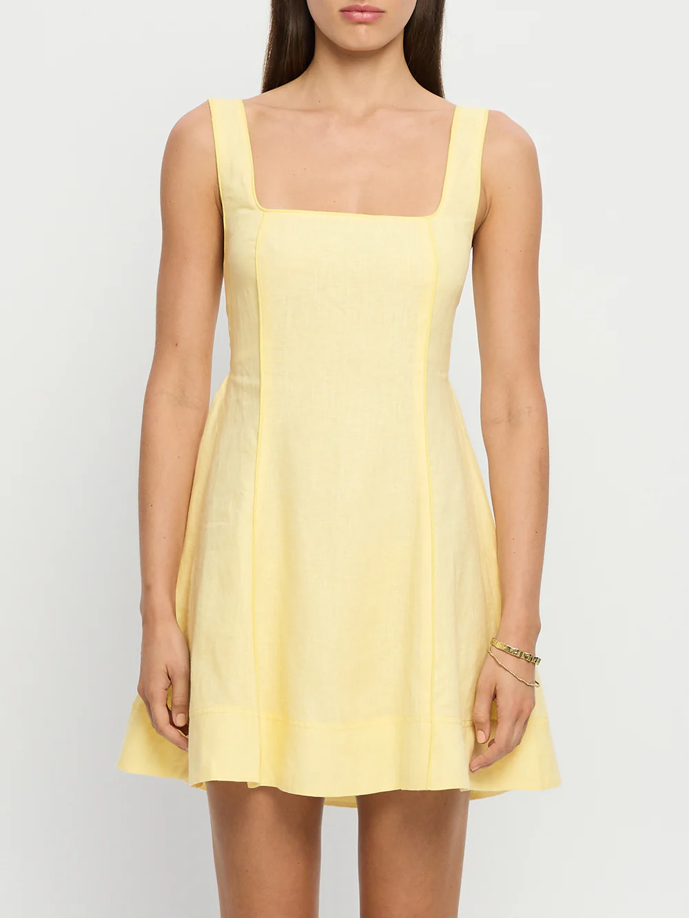 Jenna Strappy Mini Dress - Butter - Image 6