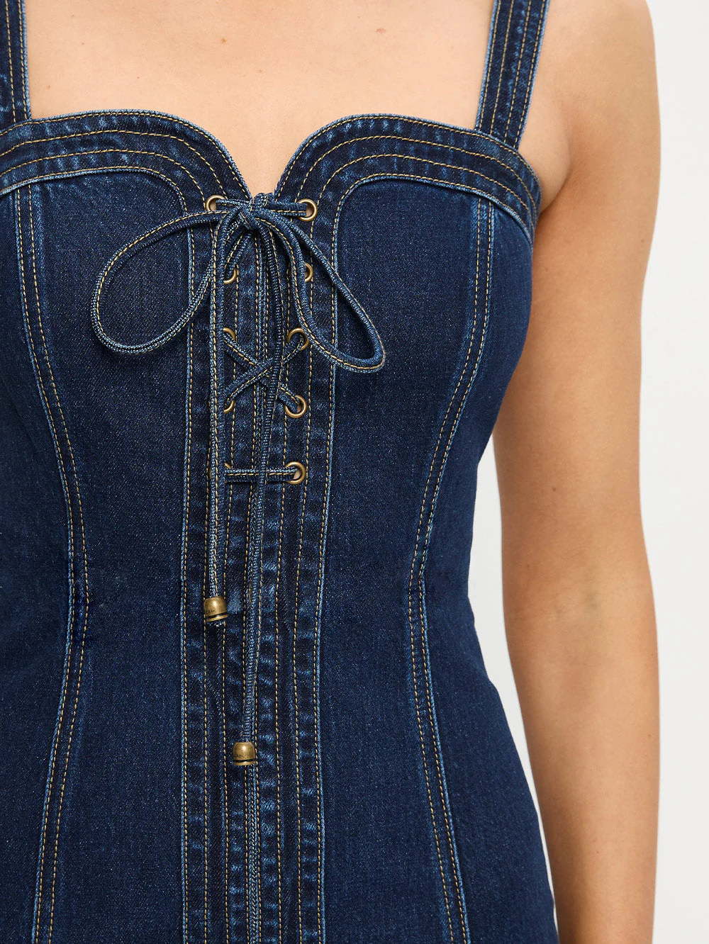 Joelle Denim Maxi Dress - Image 7