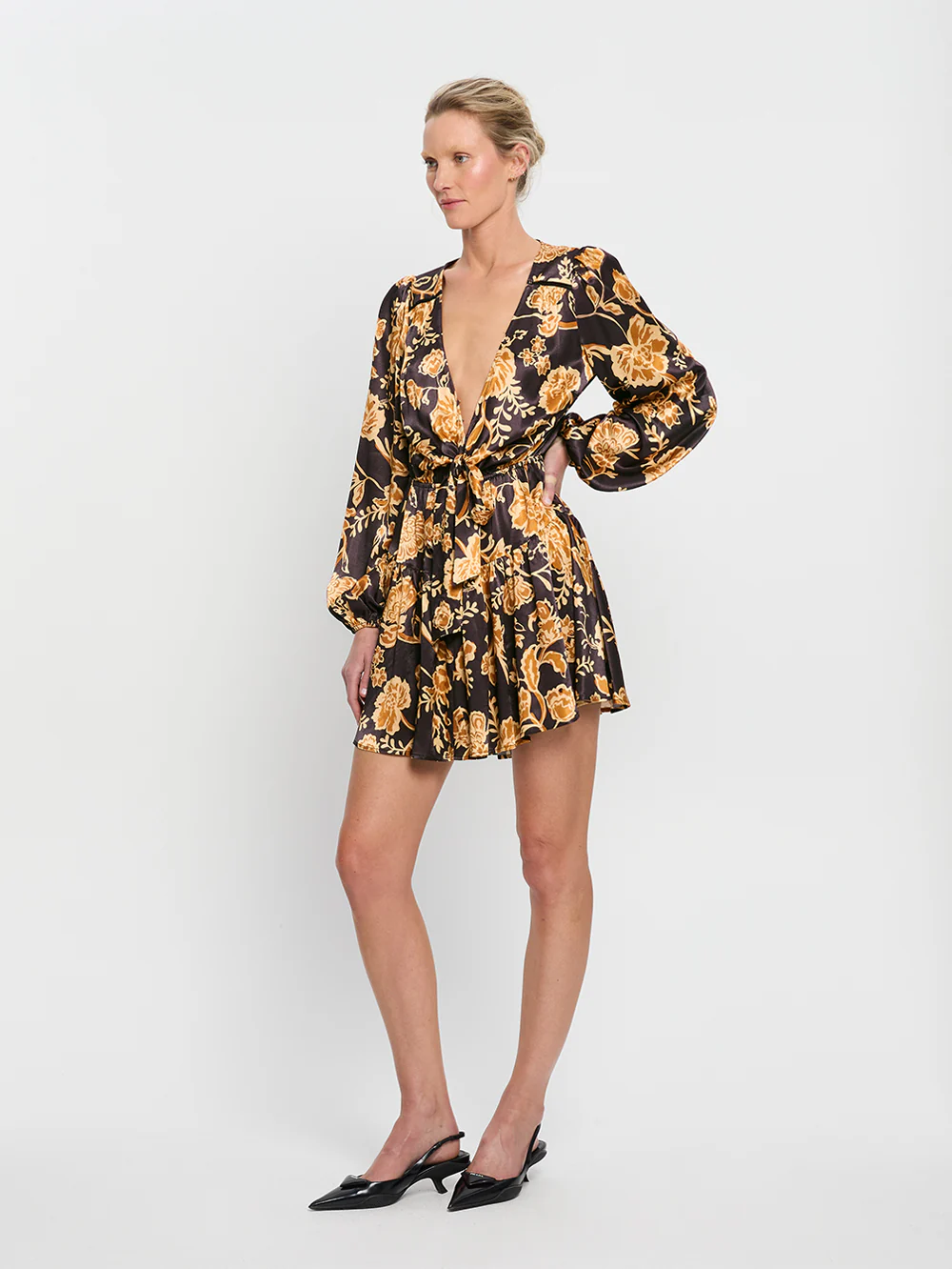 Kaia Tie Front Mini Dress - Image 5