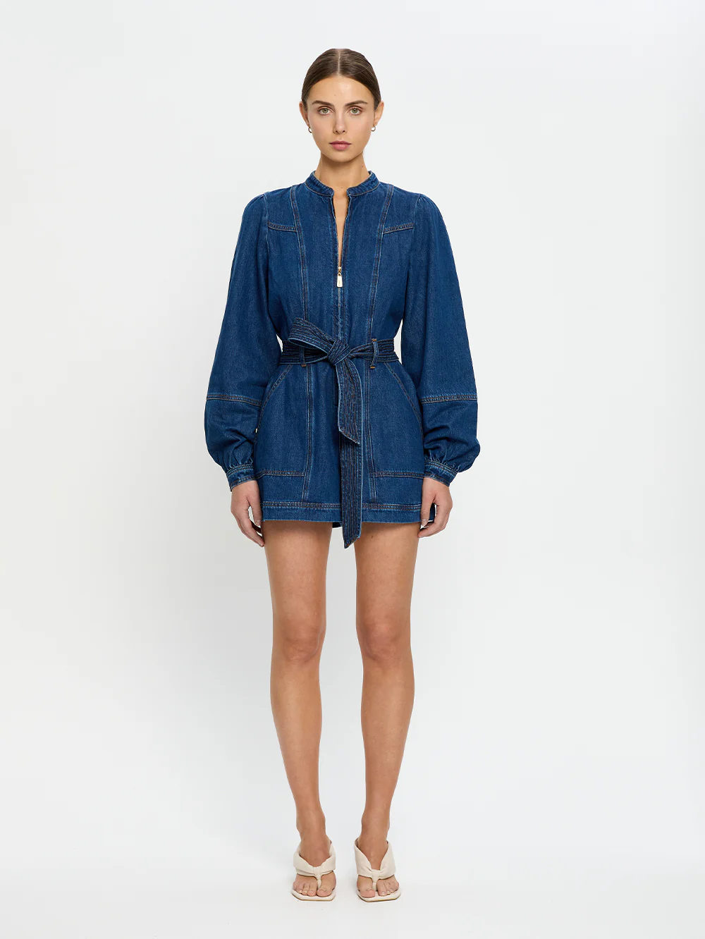 Lourdes Denim Playsuit