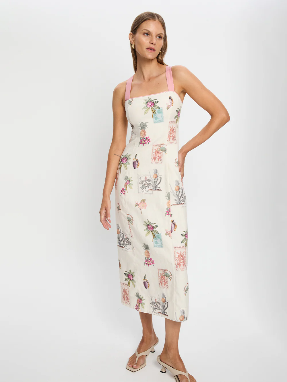 Lyra Tie Back Midi Dress - Image 2
