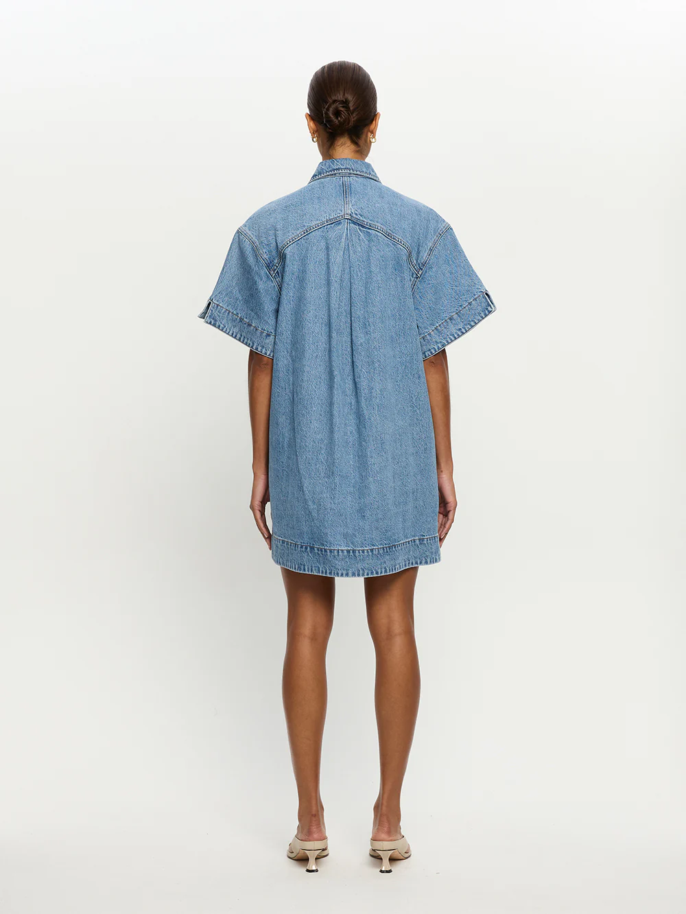 Marla Denim Mini Dress - Image 3