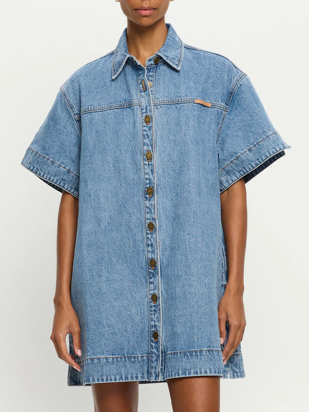 Marla Denim Mini Dress - Image 5