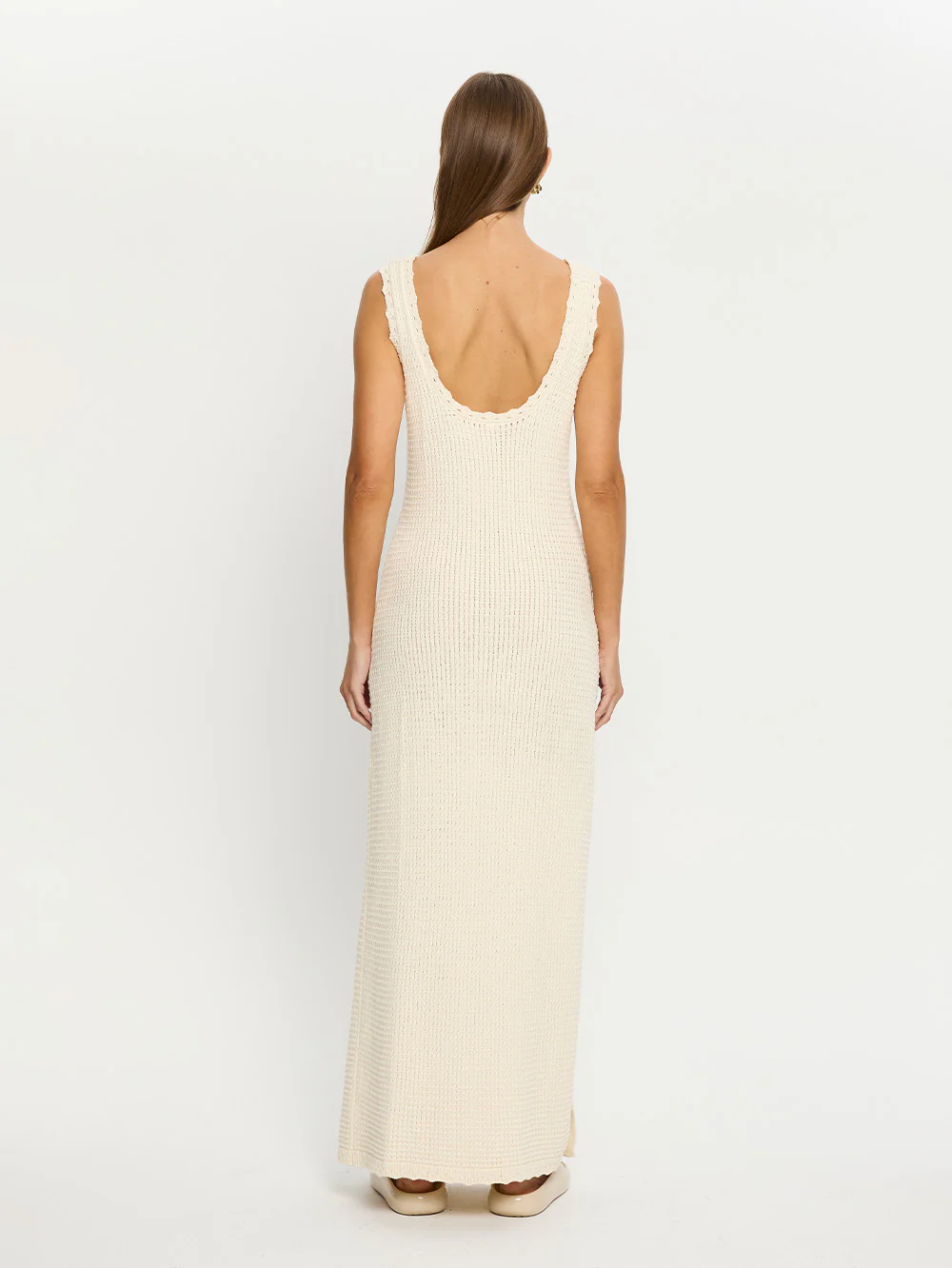 Martina Maxi Knit Dress - Cream - Image 3