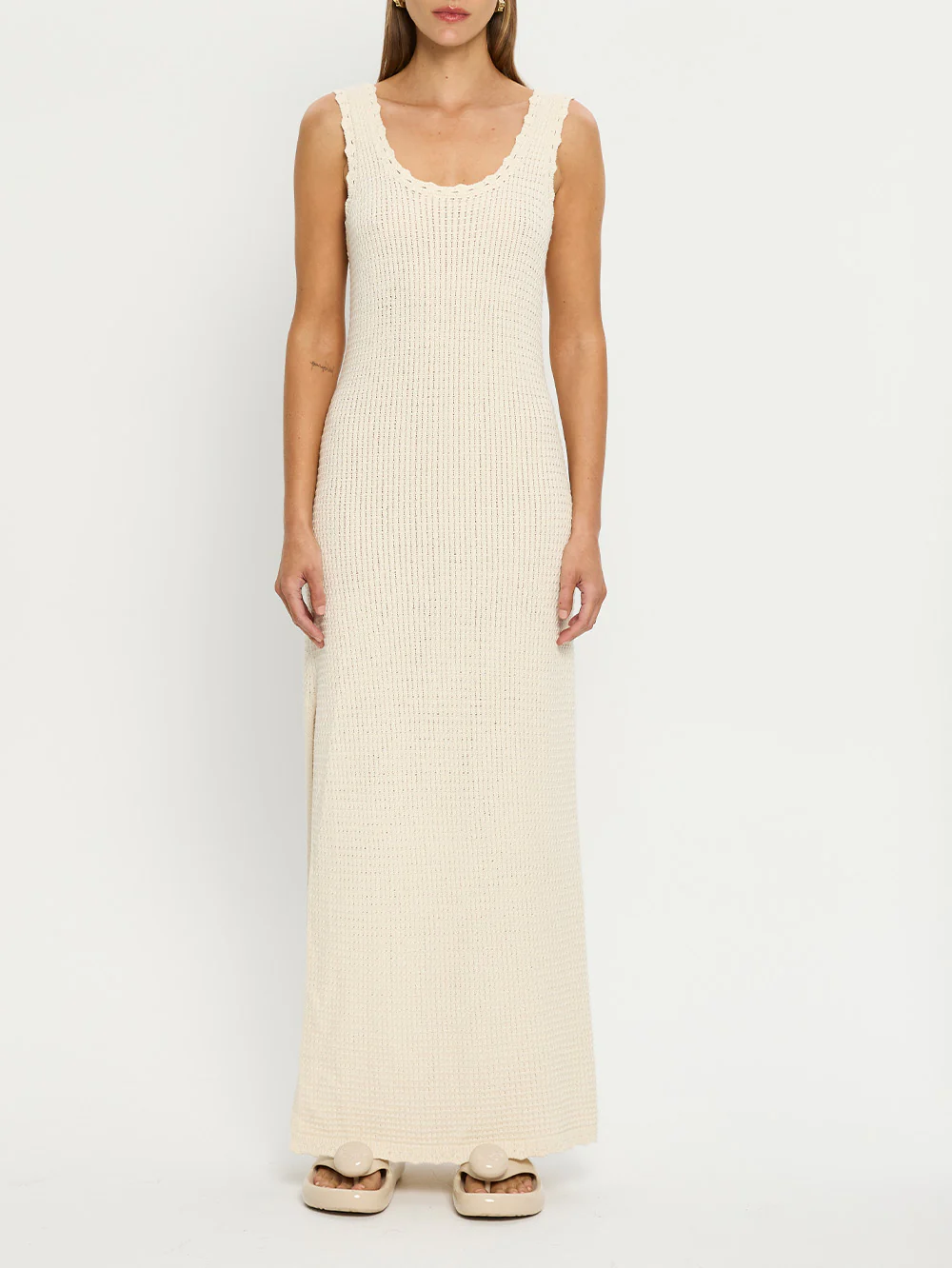 Martina Maxi Knit Dress - Cream - Image 6