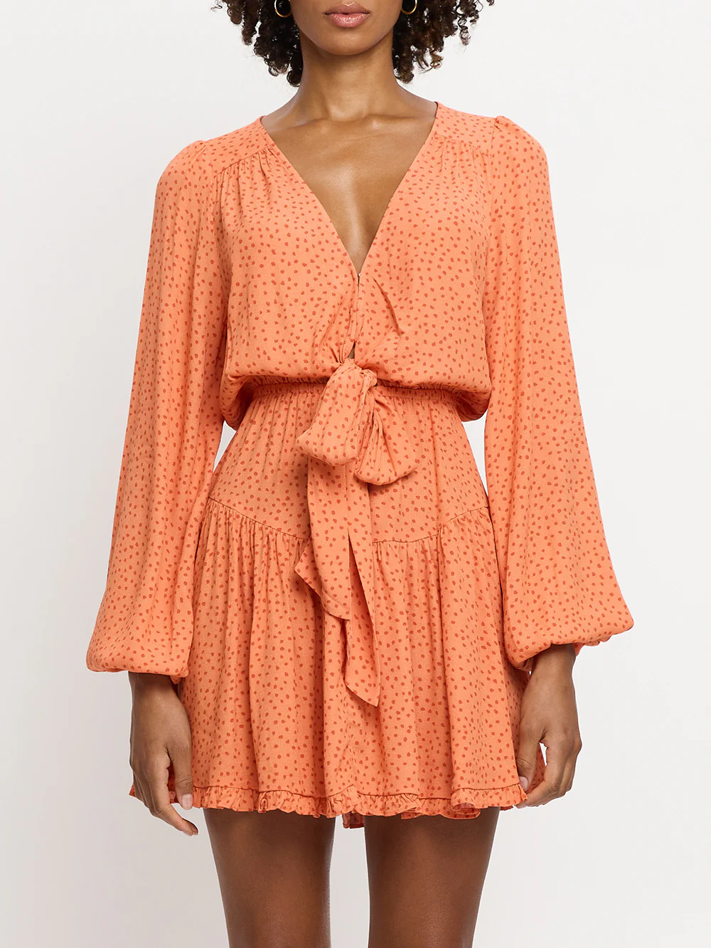 Milana Tie Front Mini Dress - Image 2