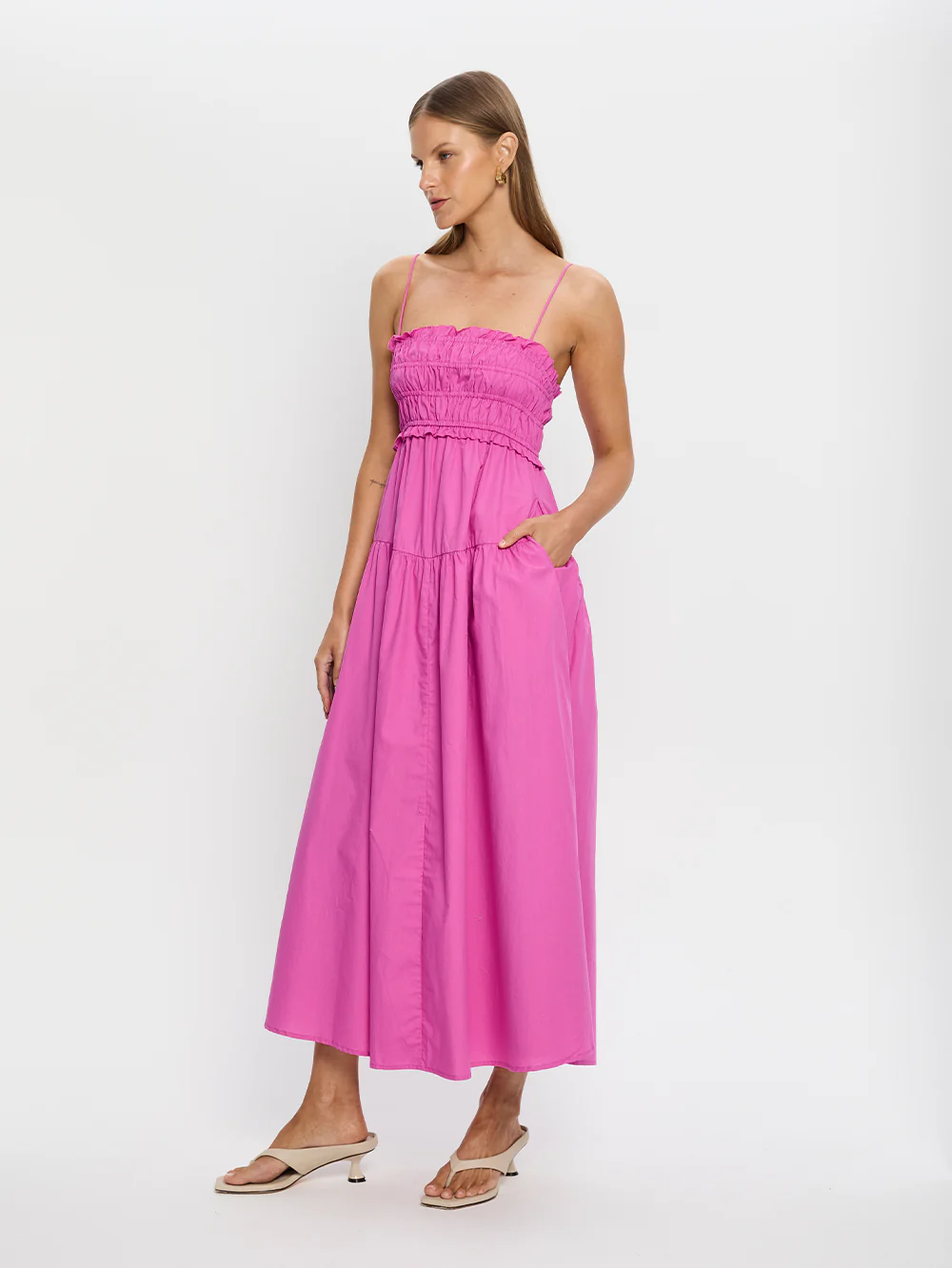 Oasis Maxi Dress - Magenta - Image 2