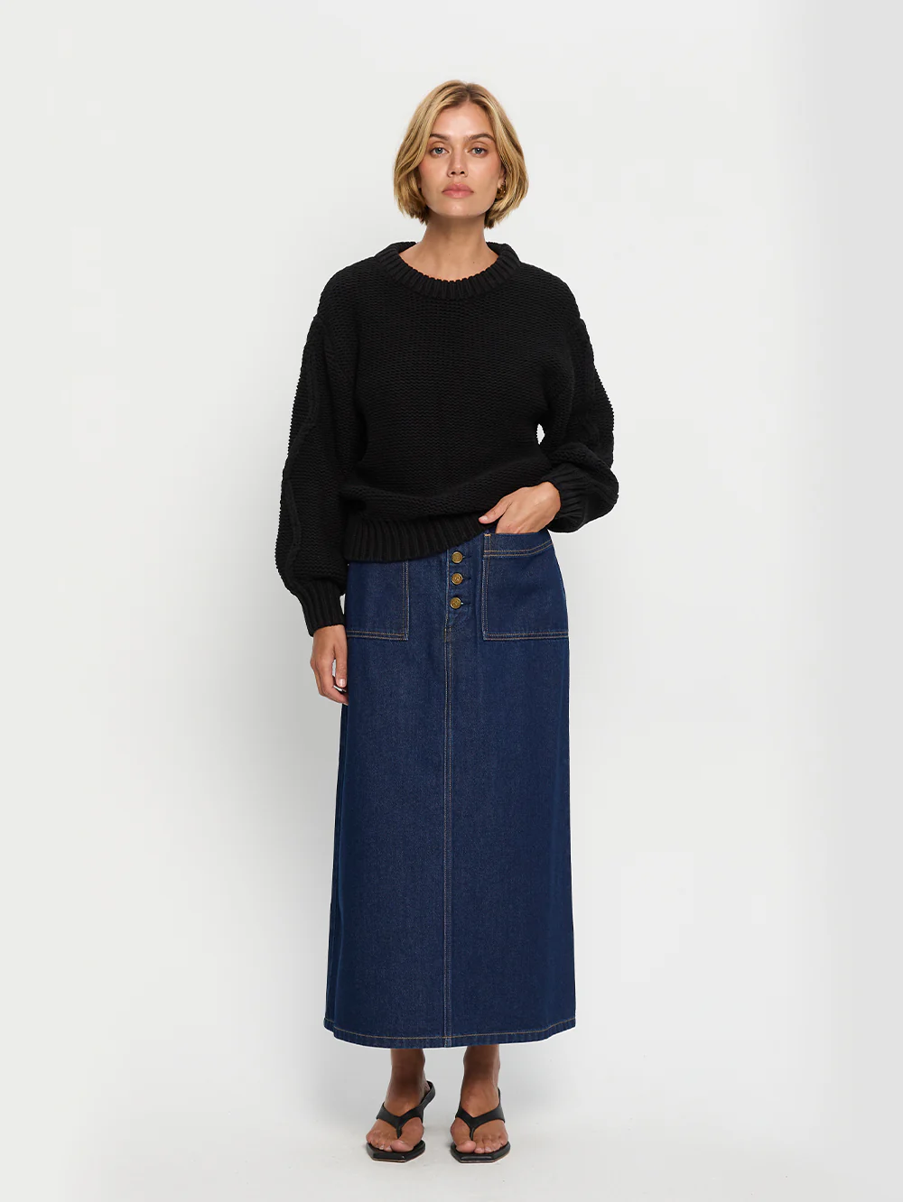 Olesia Knit Sweater - Black