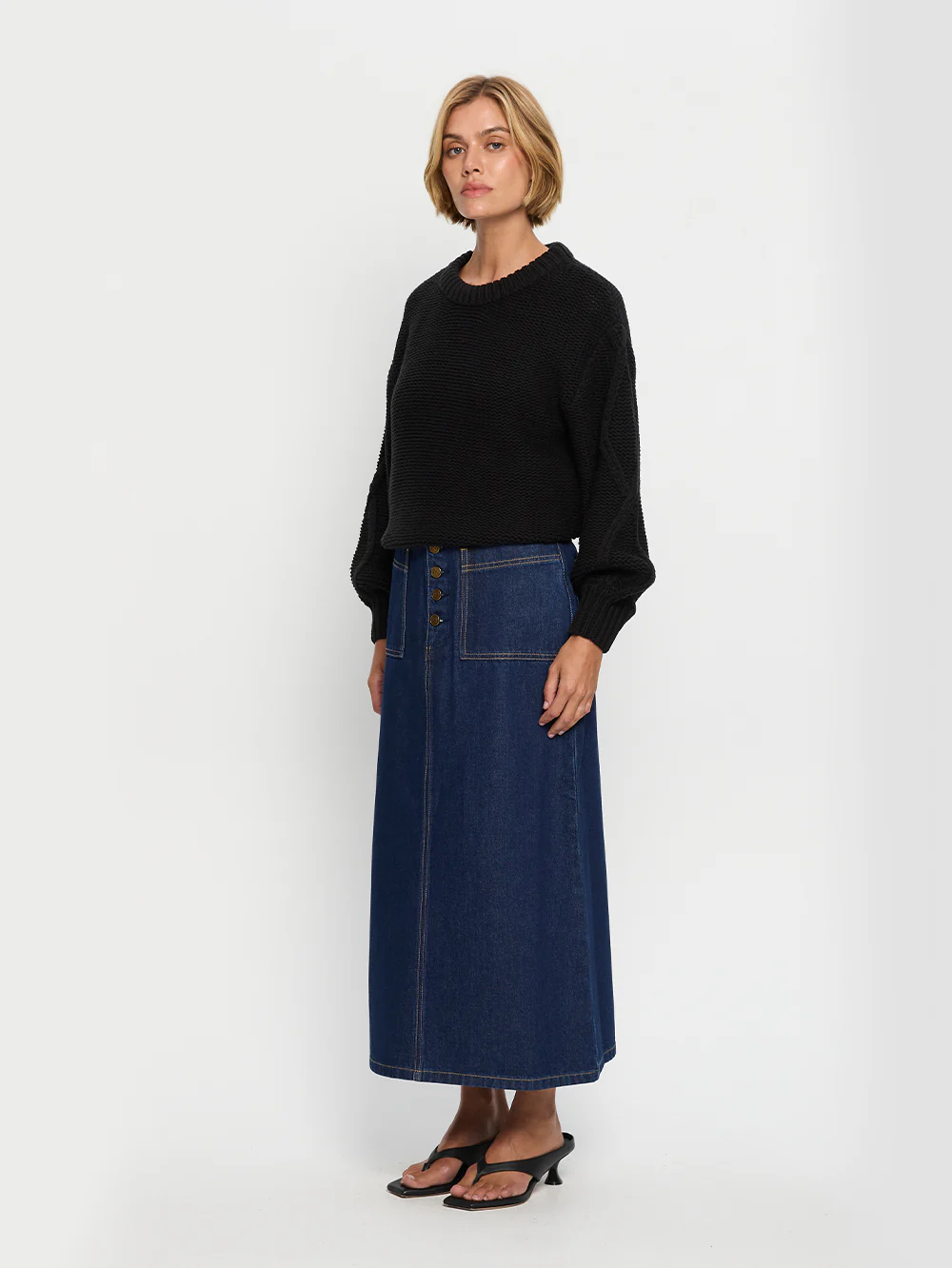 Olesia Knit Sweater - Black - Image 2