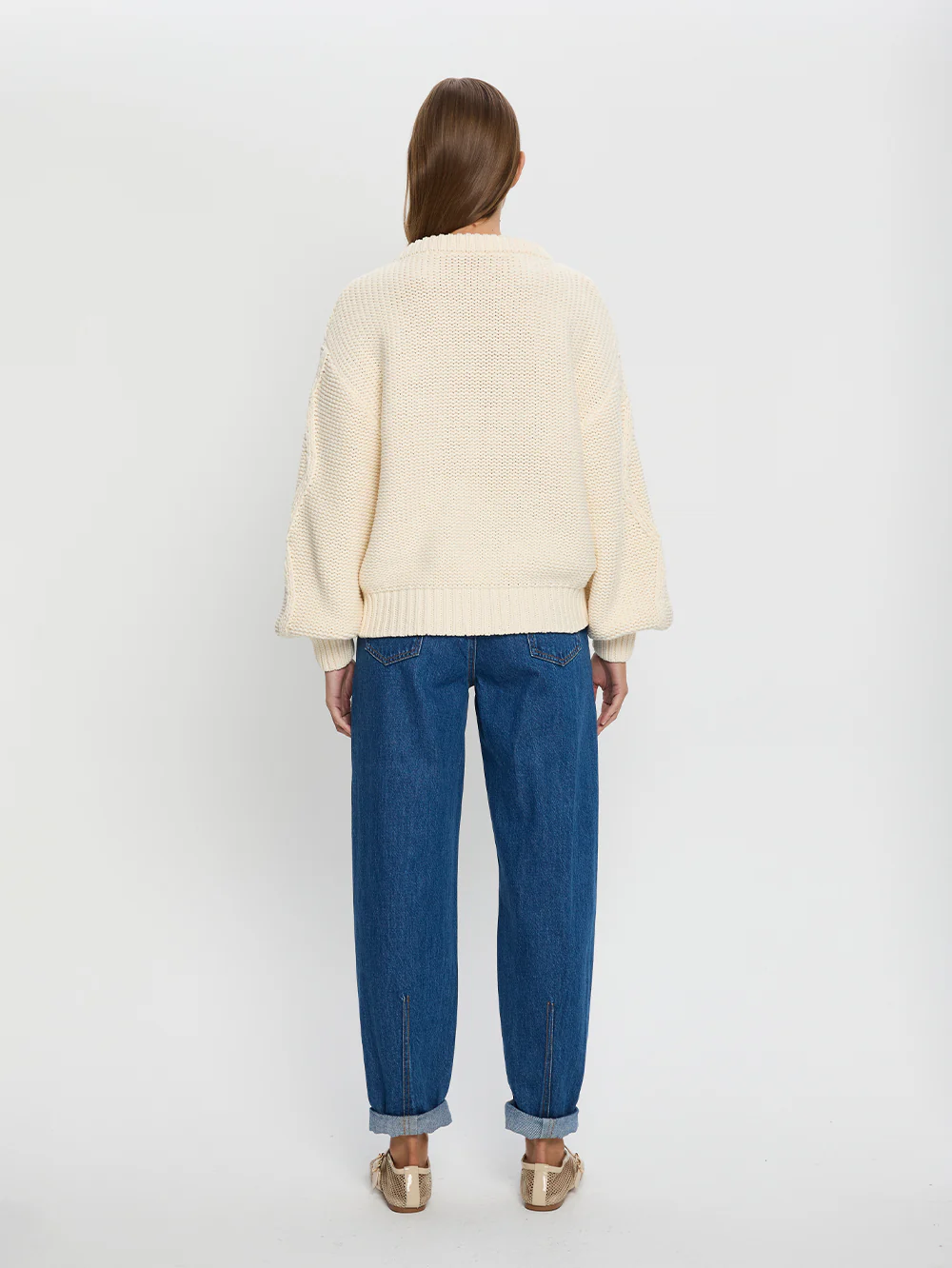 Olesia Knit Sweater - Cream - Image 4
