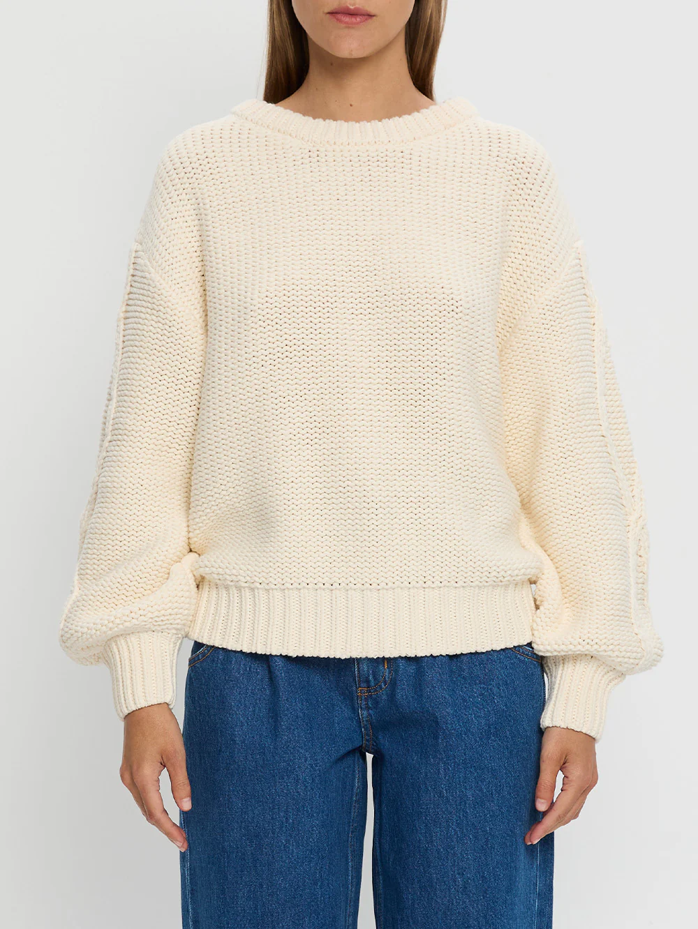 Olesia Knit Sweater - Cream - Image 5
