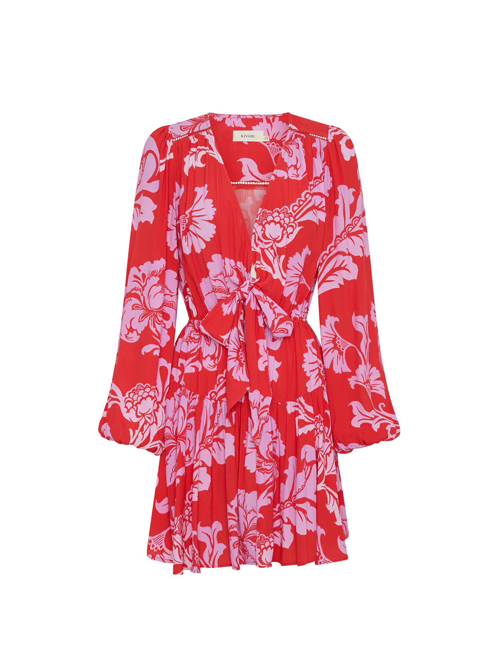 Olina Tie Front Mini Dress - Image 7