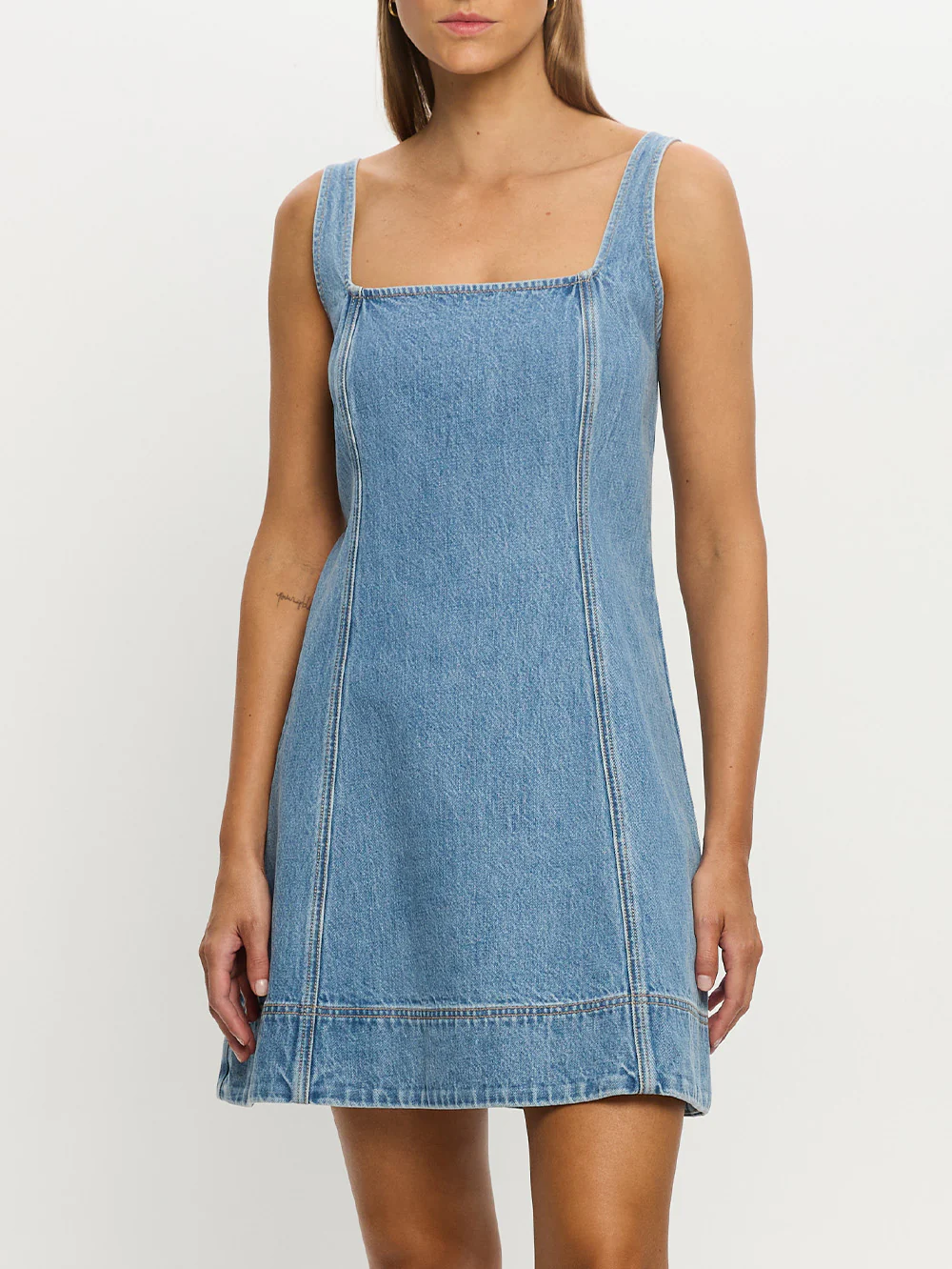 Oriana Denim Mini Dress - Image 7