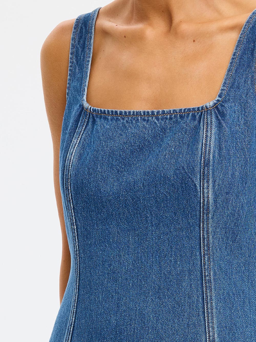 Oriana Denim Mini Dress - Image 5