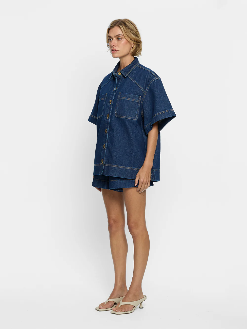 Paloma Denim Shirt - Dark Indigo - Image 2