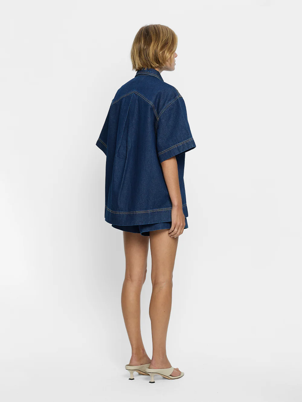 Paloma Denim Shirt - Dark Indigo - Image 3