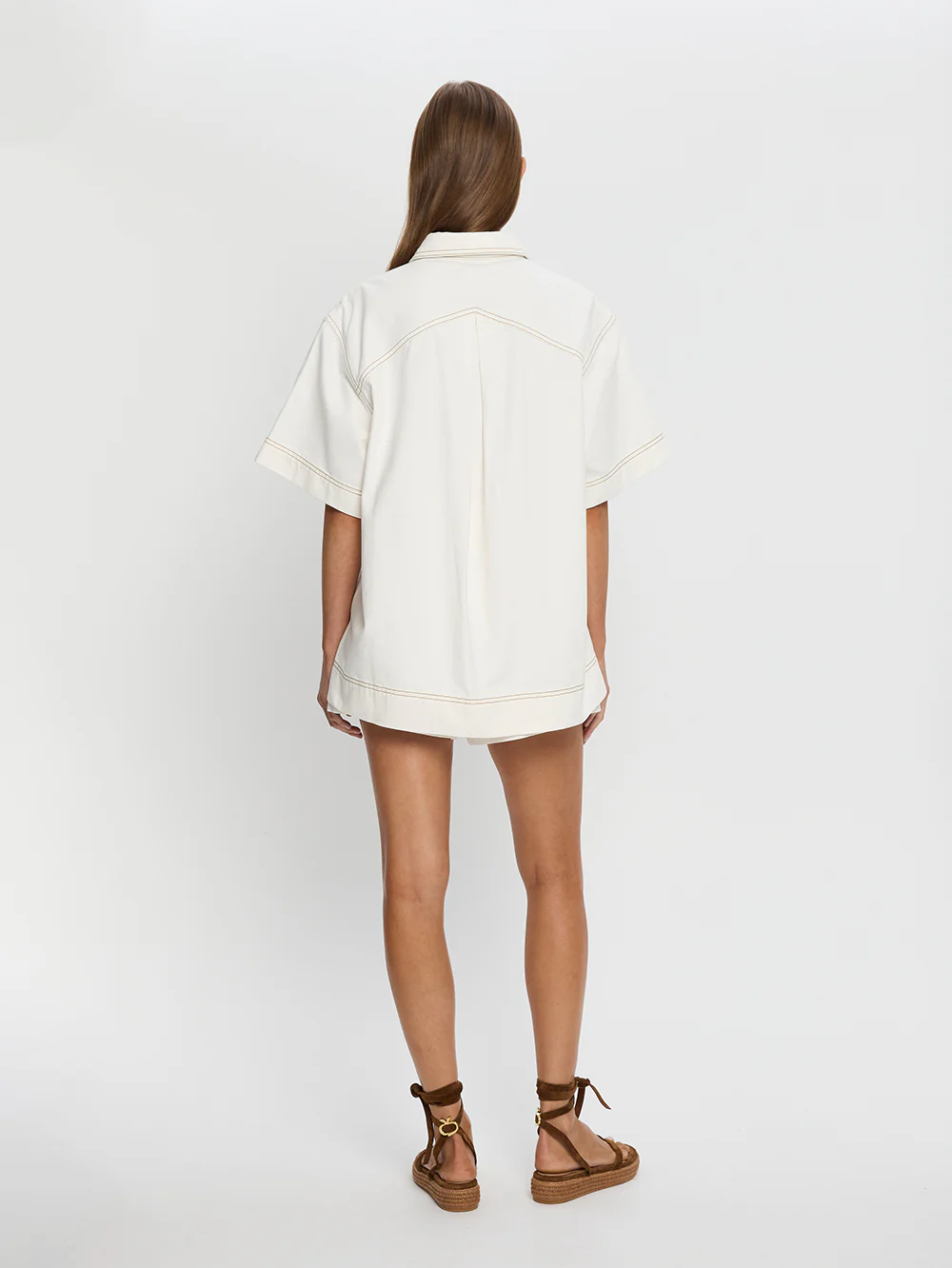 Paloma Denim Shirt - White - Image 5
