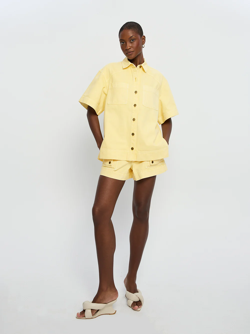 Paloma Denim Shirt - Butter - Image 2