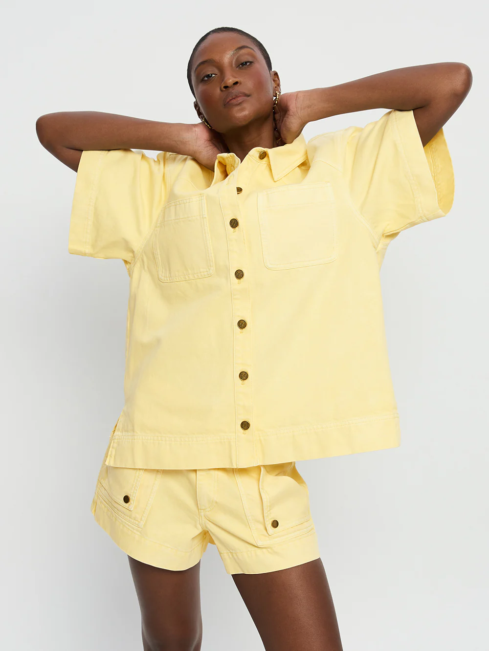 Paloma Denim Shirt - Butter - Image 9