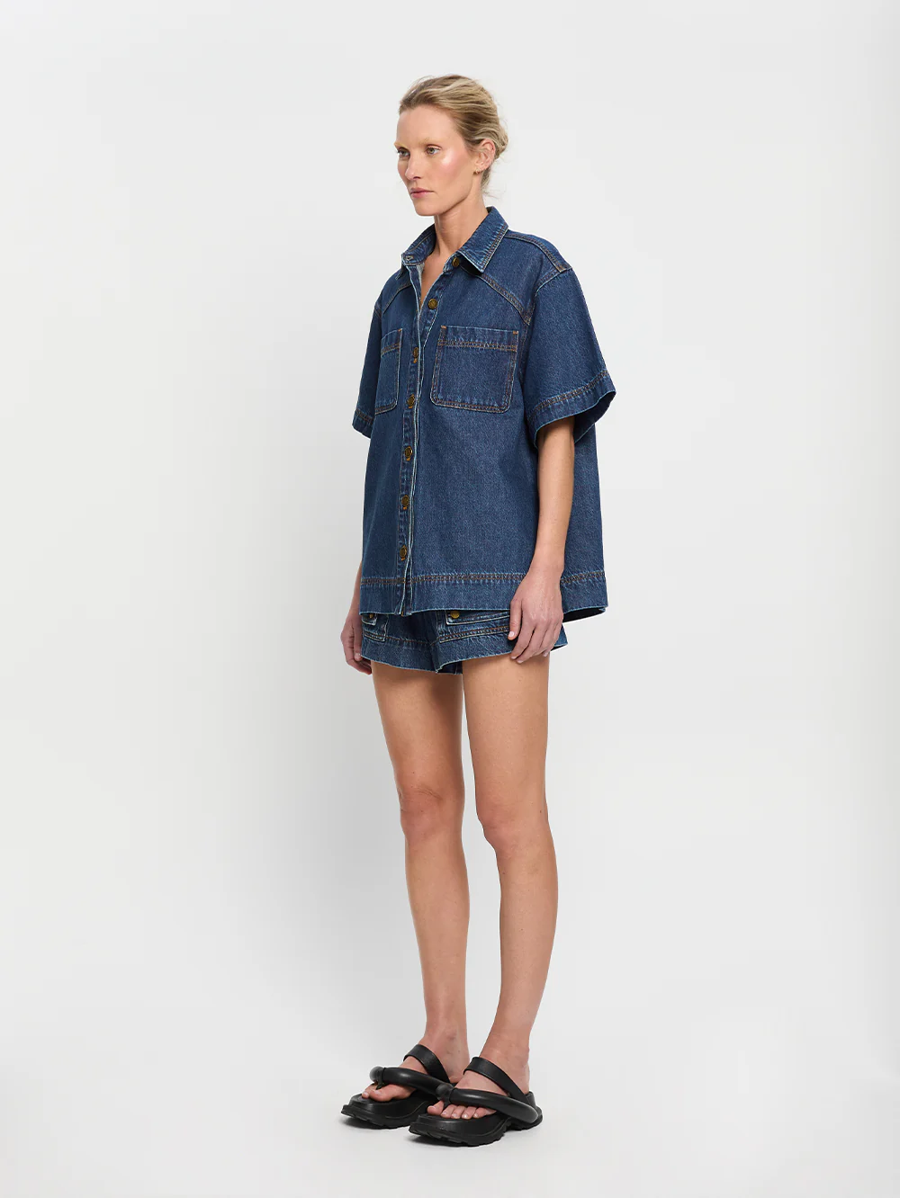 Paloma Denim Shirt - Indigo - Image 3