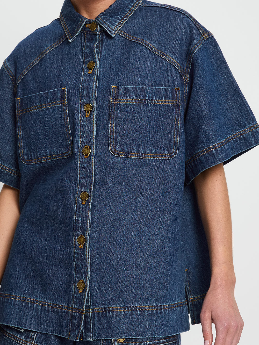 Paloma Denim Shirt - Indigo - Image 5
