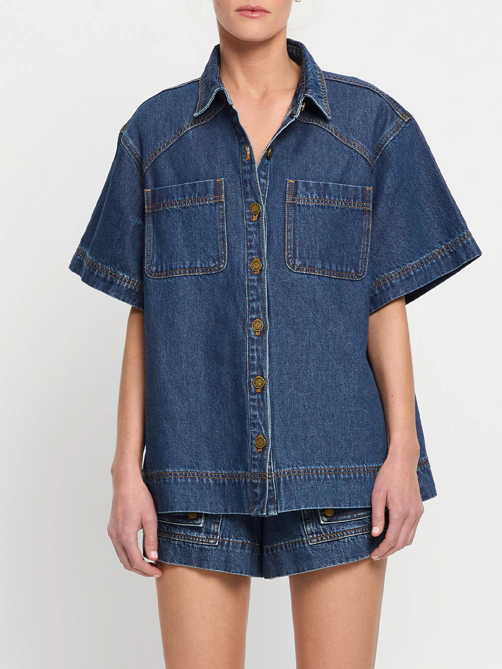 Paloma Denim Shirt - Indigo - Image 6