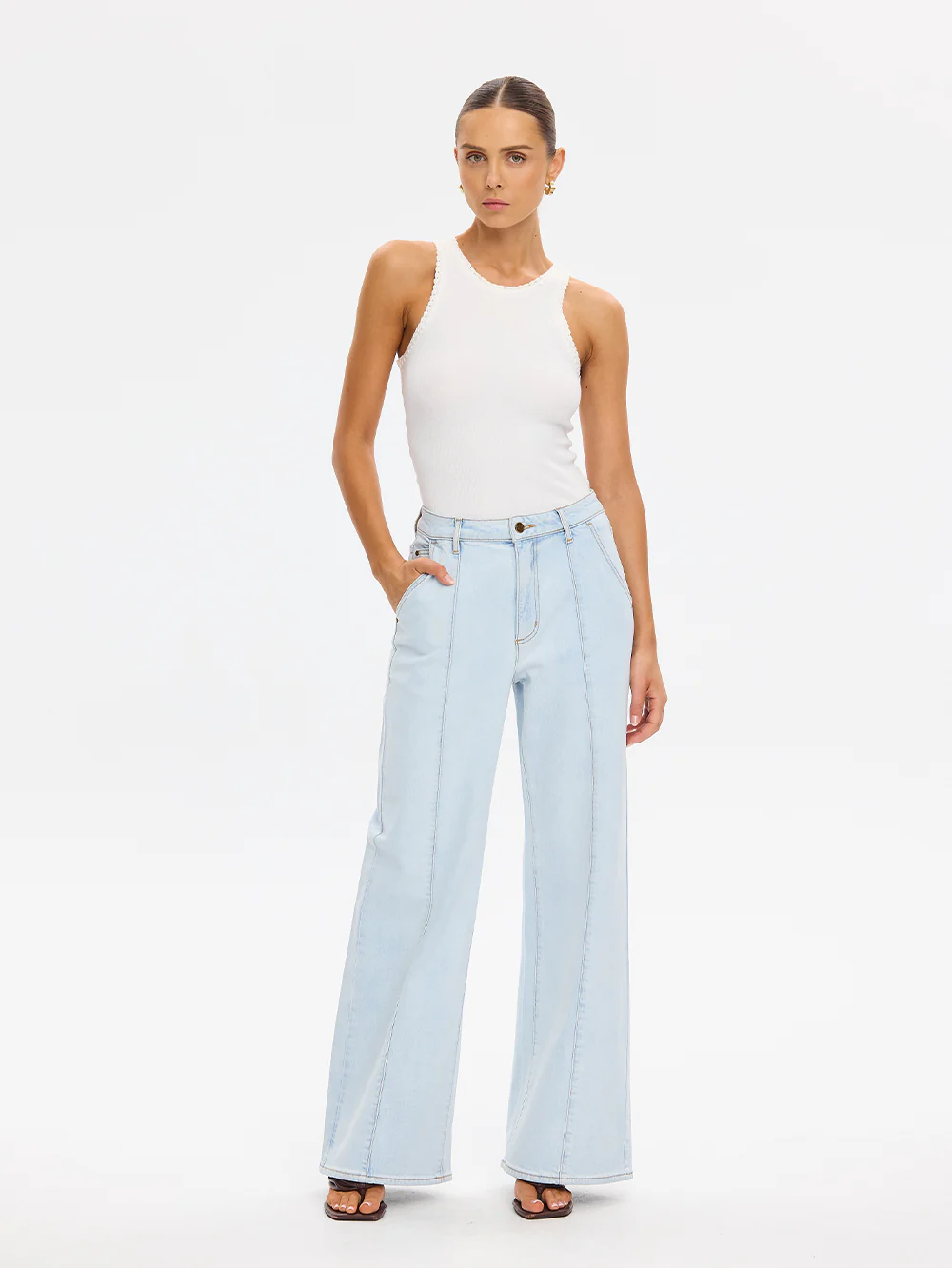 Parker Wide Leg Denim Jean - Image 6