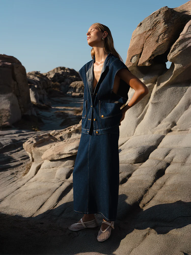 Remi Denim Midi Skirt - Image 7