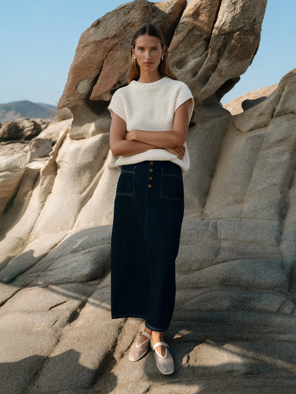 Remi Denim Midi Skirt - Image 8