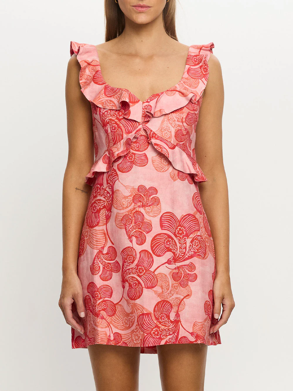 Riviera Ruffle Mini Dress - Image 7