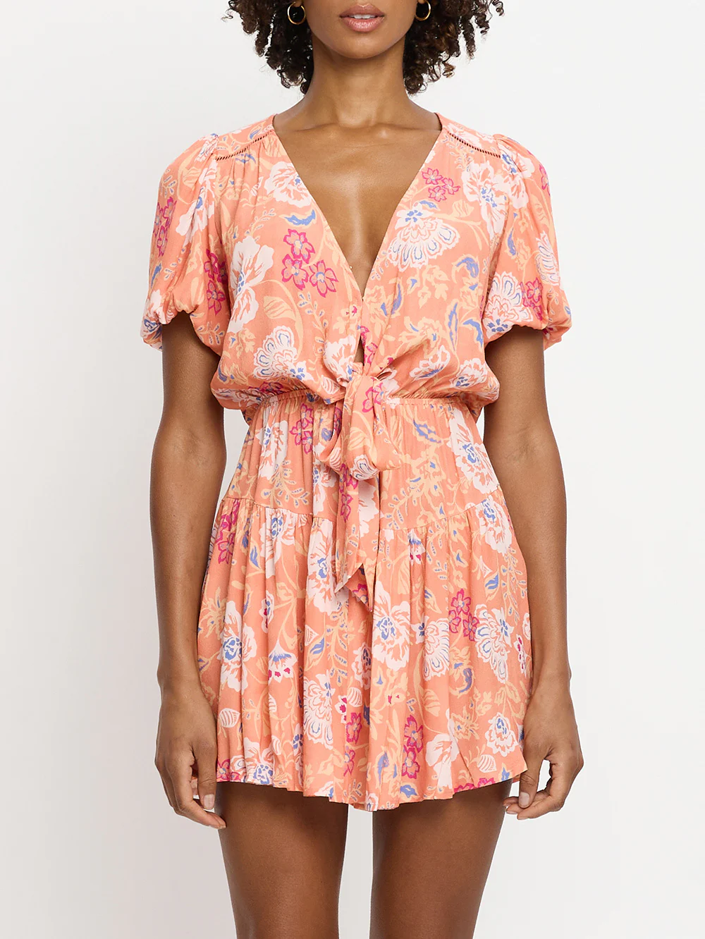 Rosa Tie Front Mini Dress