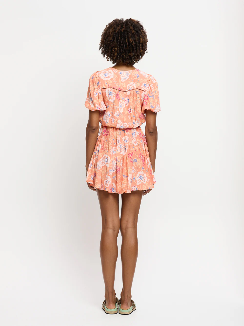 Rosa Tie Front Mini Dress - Image 3