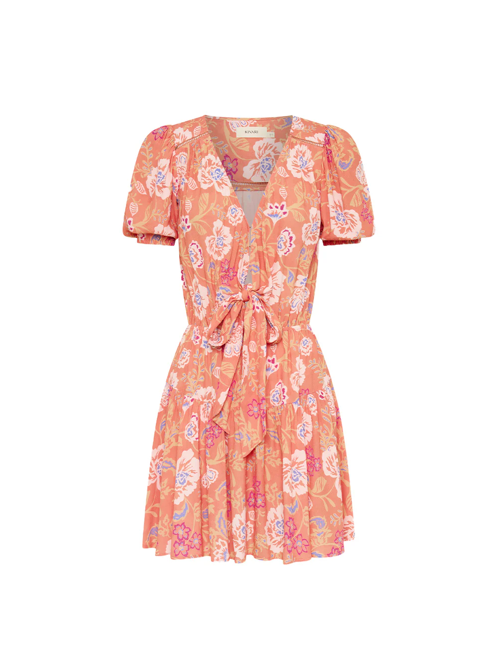 Rosa Tie Front Mini Dress - Image 6