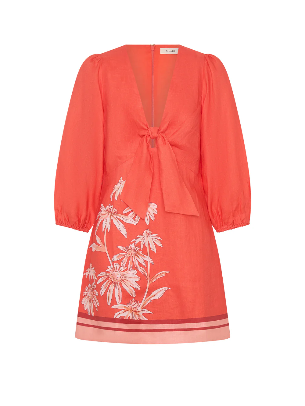 Ruby Tie Front Mini Dress - Image 8