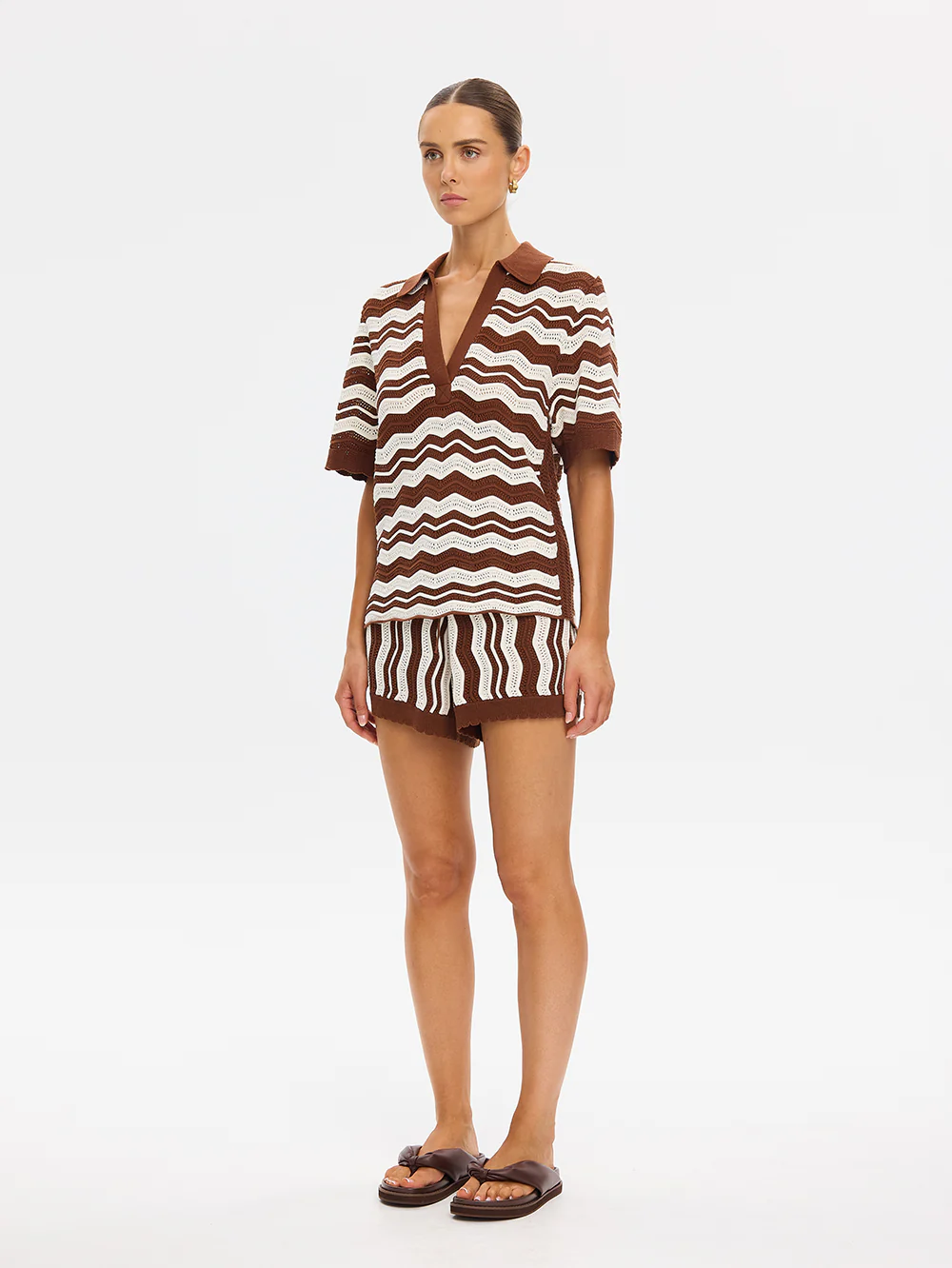 Sarah Knit Polo Top - Image 3