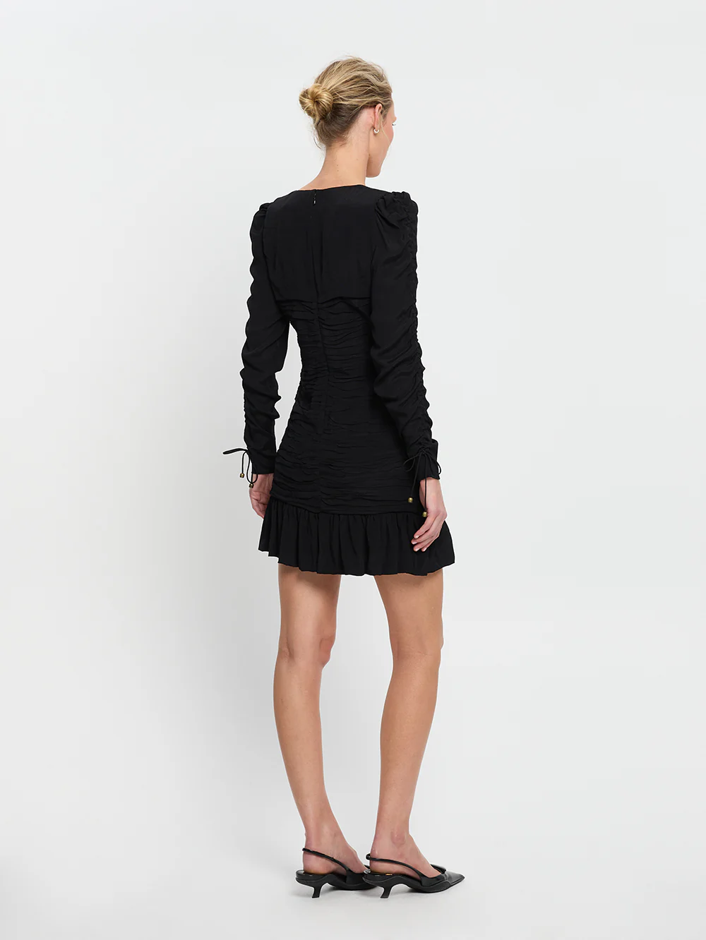 Scarlett Gathered Mini Dress - Image 4
