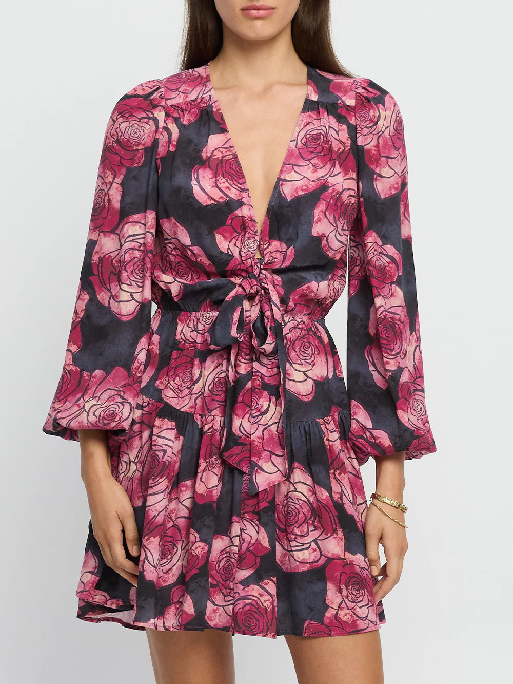 Shia Tie Front Mini Dress - Image 6