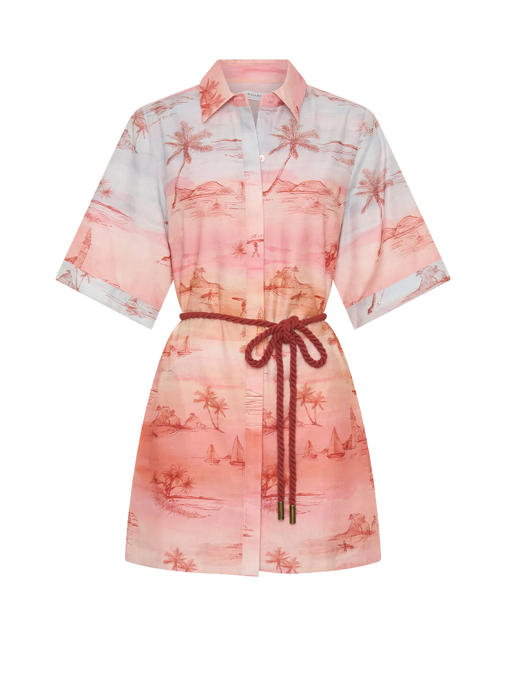 Sunset Shirt Mini Dress - Image 8