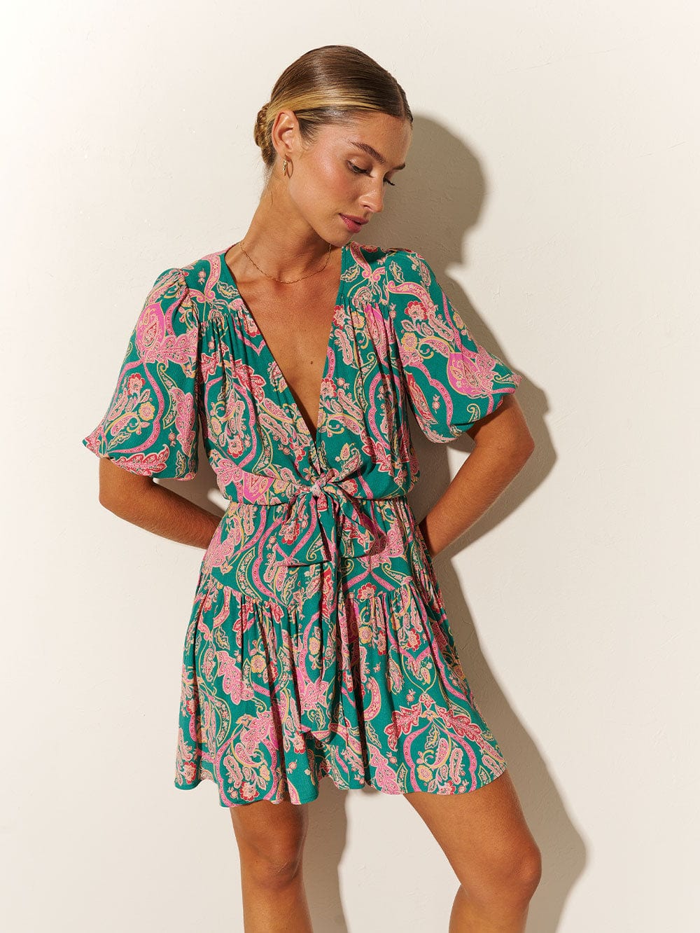 Talitha Tie Front Mini Dress
