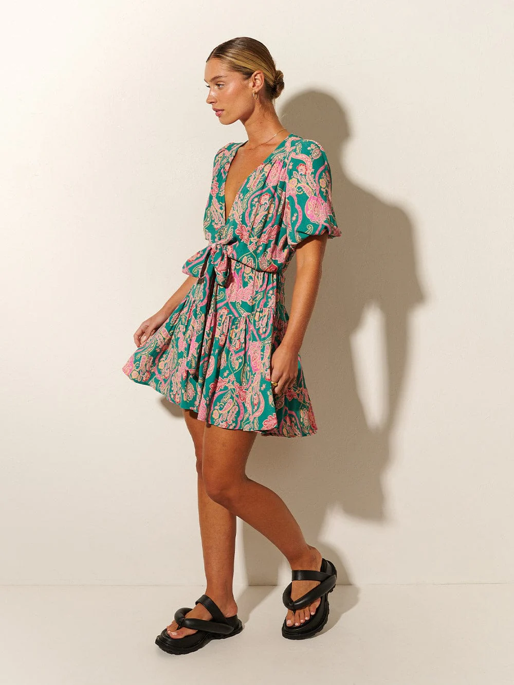 Talitha Tie Front Mini Dress - Image 4
