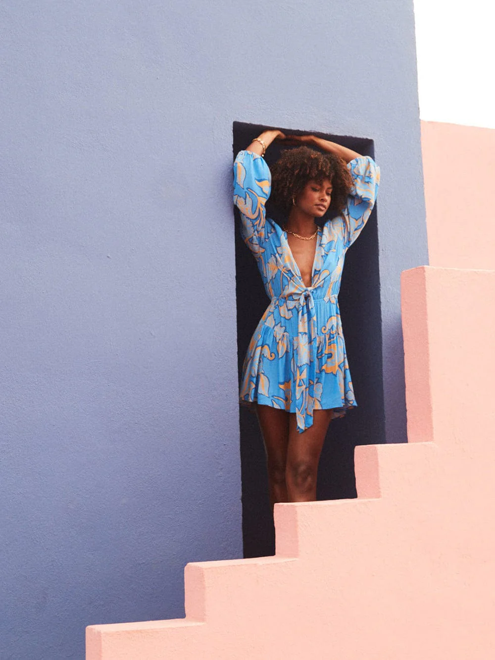 Taniana Tie Front Mini Dress - Image 6