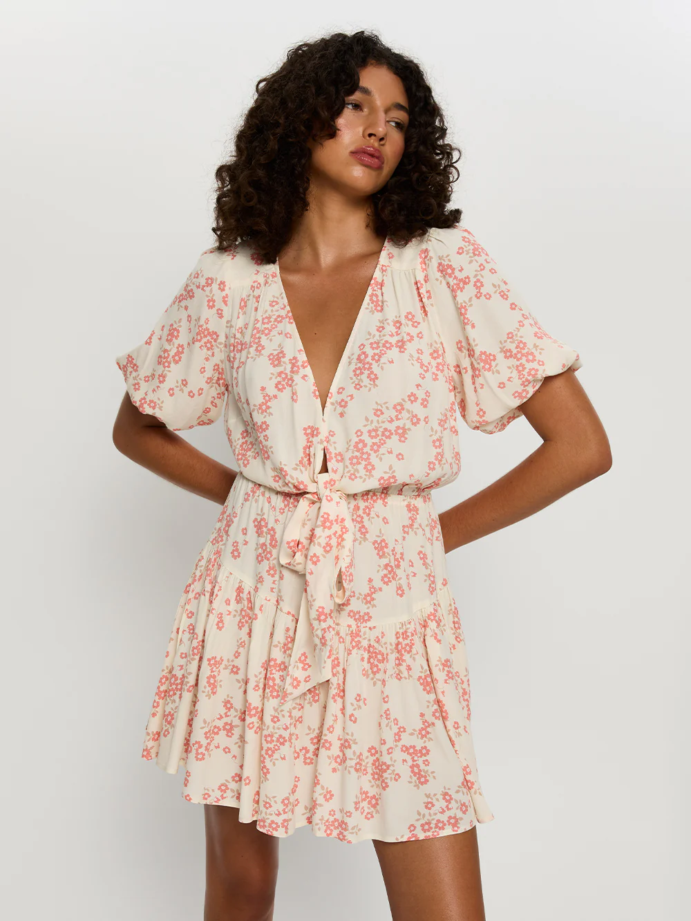 Zia Tie Front Mini Dress