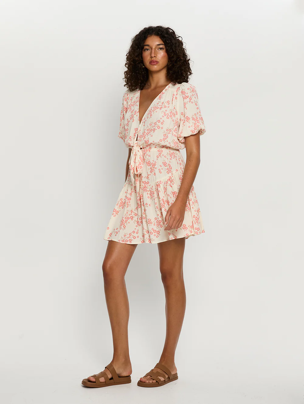 Zia Tie Front Mini Dress - Image 3